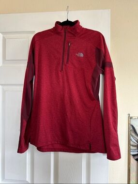 The North Face Women's Deep Red Half-Zip Performance Pullover
